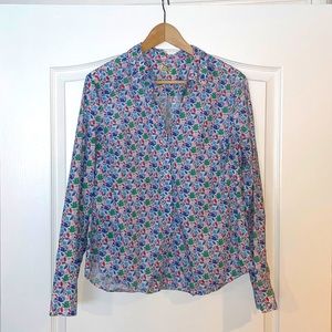 Floral and bird print Boden button down shirt